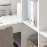 Corner Desk White 101,5 x 149,5 x 149,5 cm Engineered Wood - Top-Down View