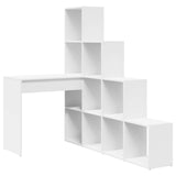 Corner Desk White 101,5 x 149,5 x 149,5 cm Engineered Wood - Front View