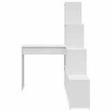 Corner Desk White 101.5 x 149.5 x 149.5 cm Engineered wood - 45-Degree Angle