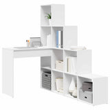 Corner Desk White 101.5 x 149.5 x 149.5 cm Engineered wood - Side View