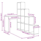 Corner Desk White 101,5 x 149,5 x 149,5 cm Engineered Wood - Extra Image