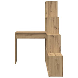 Corner Desk with Shelf Artisan oak 101.5 x 149.5 x 149.5 cm - 45-Degree Angle