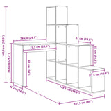 Corner Desk with Shelf Artisan Oak 101,5 x 149,5 x 149,5 cm - Extra Image