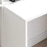Desk with Shelf White 138.5 x 55 x 143 cm Engineered wood - Top-Down View