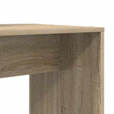 Desk with Shelf Sonoma oak 138.5 x 55 x 143 cm Engineered wood - Low Angle