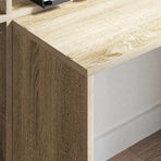 Desk with Shelf Sonoma Oak 138,5 x 55 x 143 cm Engineered Wood