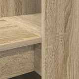 Desk with Shelf Sonoma oak 122 x 67 x 145 cm Engineered Wood - Low Angle