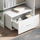 Desk with Drawer White 131,5 x 50 x 106,5 cm Engineered Wood