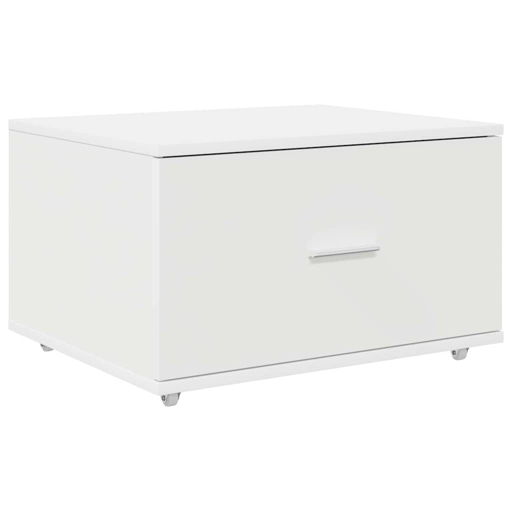 Desk with Drawer White 131,5 x 50 x 106,5 cm Engineered Wood