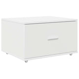 Desk with Drawer White 131,5 x 50 x 106,5 cm Engineered Wood