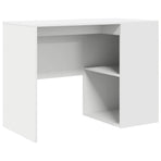 Corner Desk with Drawer with Shelf White 102 x 88 x 75 cm