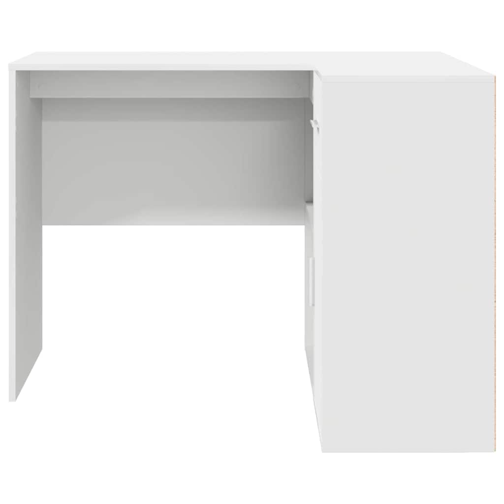 Corner Desk with Drawer White 102 x 50 x 75 cm Engineered wood