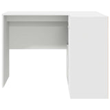 Corner Desk with Drawer White 102 x 88 x 75 cm - Low Angle
