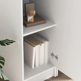 Desk with Storage with Shelf 2 pcs White Engineered wood - Top-Down View