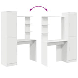 Desk 2 pcs White - Close-Up Angle