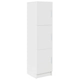 Desk with Storage with Shelf 2 pcs White Engineered wood - Rear View