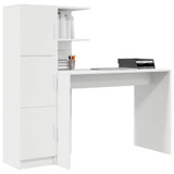 Desk 2 pcs White - Side View