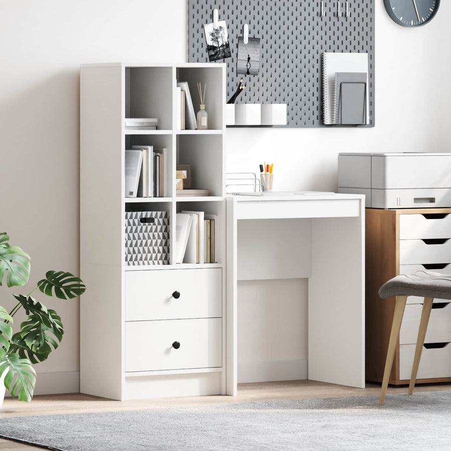 Desk White 105.5 x 34 x 127 cm 2 pcs