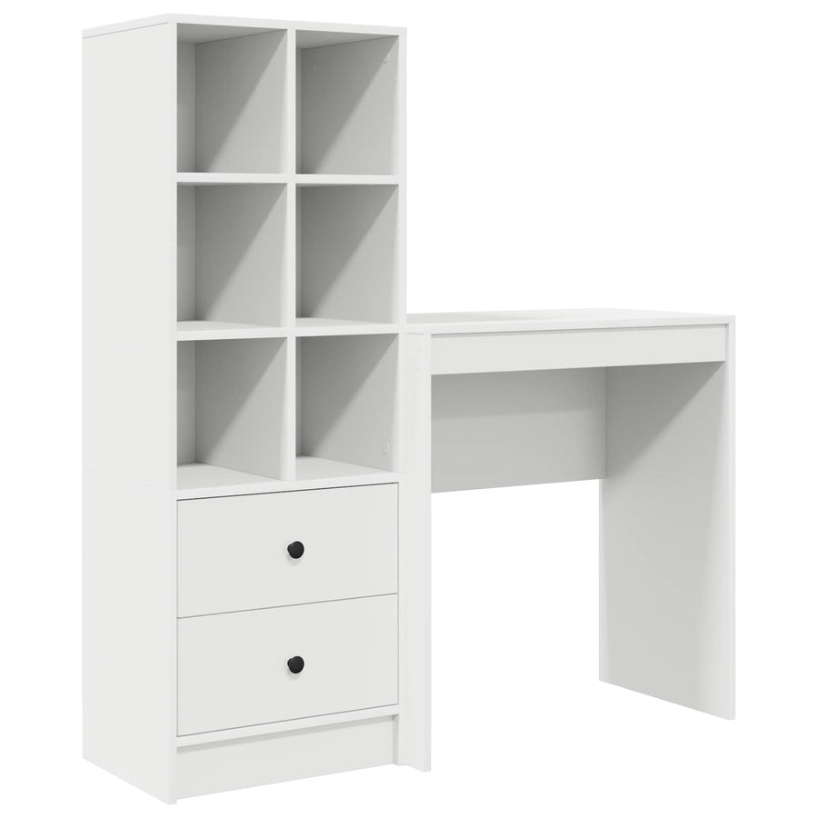 Desk White 115.5 x 40 x 127 cm 2 pcs