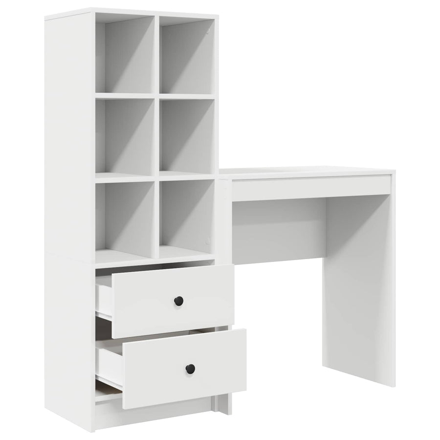 Desk White 115.5 x 40 x 127 cm 2 pcs