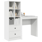 Desk White 115.5 x 40 x 127 cm 2 pcs