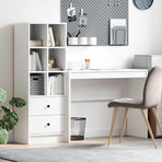 Desk White 145.5 x 40 x 127 cm 2 pcs