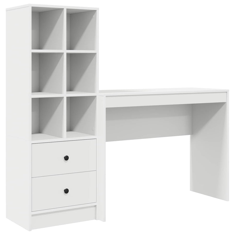 Desk White 145.5 x 40 x 127 cm 2 pcs