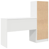 Desk with Drawer with Shelf with Storage 2 pcs White - Extra Image