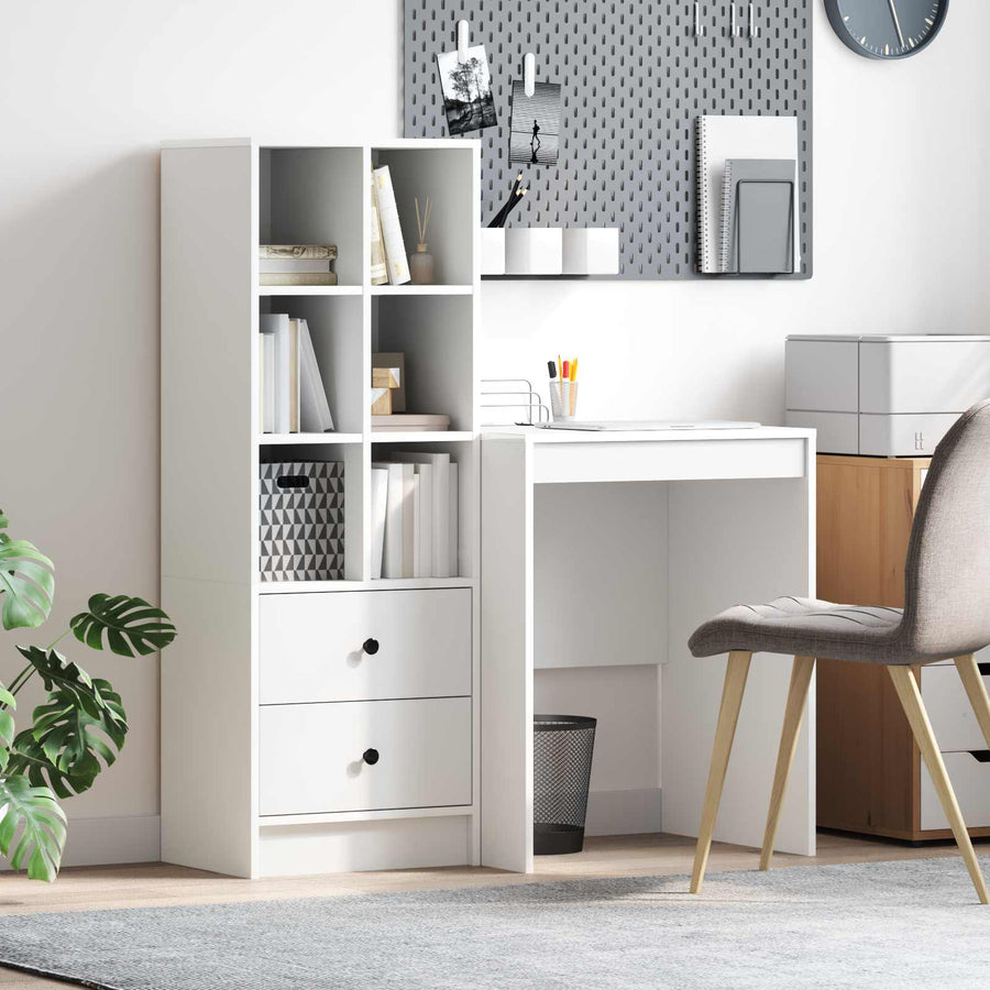 Desk White 145.5 x 40 x 127 cm 2 pcs