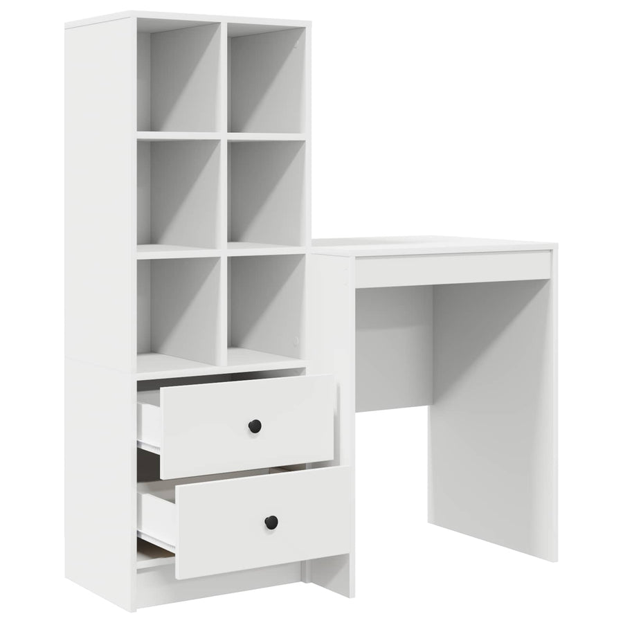Desk White 145.5 x 40 x 127 cm 2 pcs
