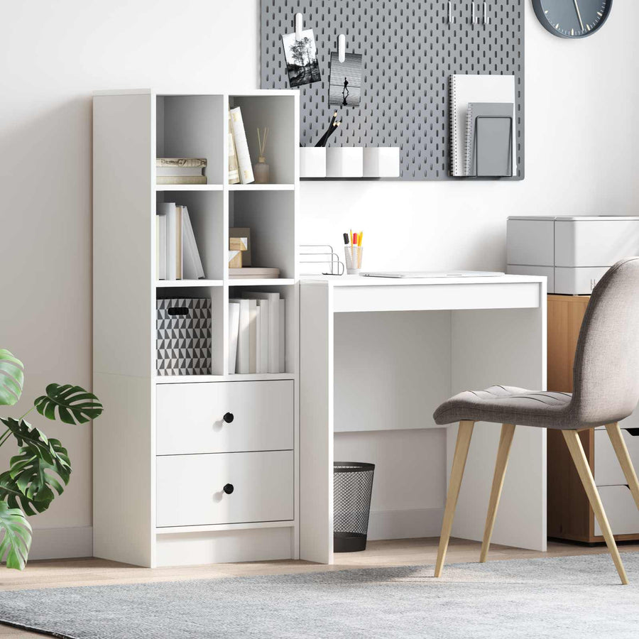 Desk White 115.5 x 50 x 127 cm 2 pcs