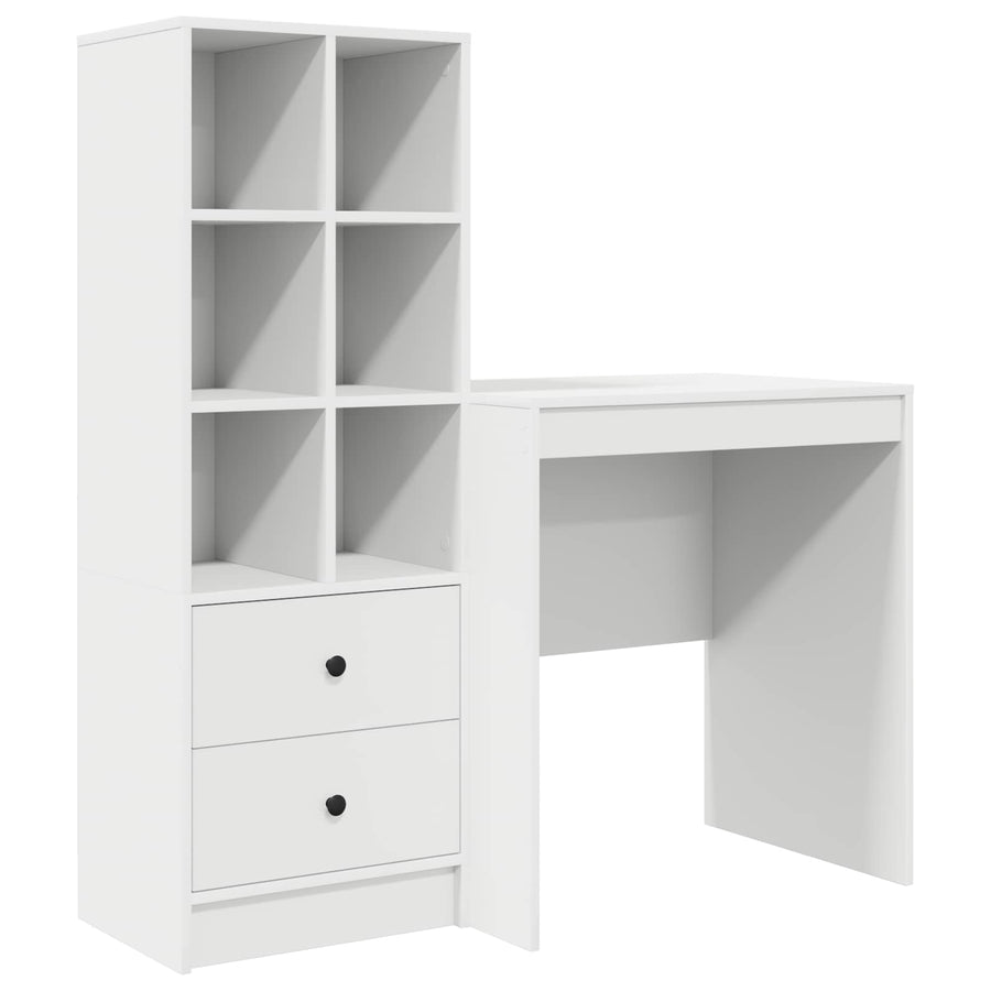 Desk White 115.5 x 50 x 127 cm 2 pcs