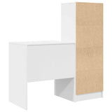 Desk with Drawer with Shelf with Storage 2 pcs White - Extra Image