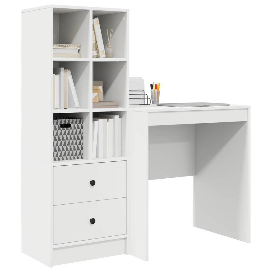 Desk White 115.5 x 50 x 127 cm 2 pcs