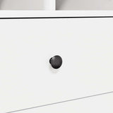 Desk with Drawer with Shelf with Storage 2 pcs White