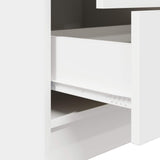 Desk with Drawer with Shelf with Storage 2 pcs White - Extra Image