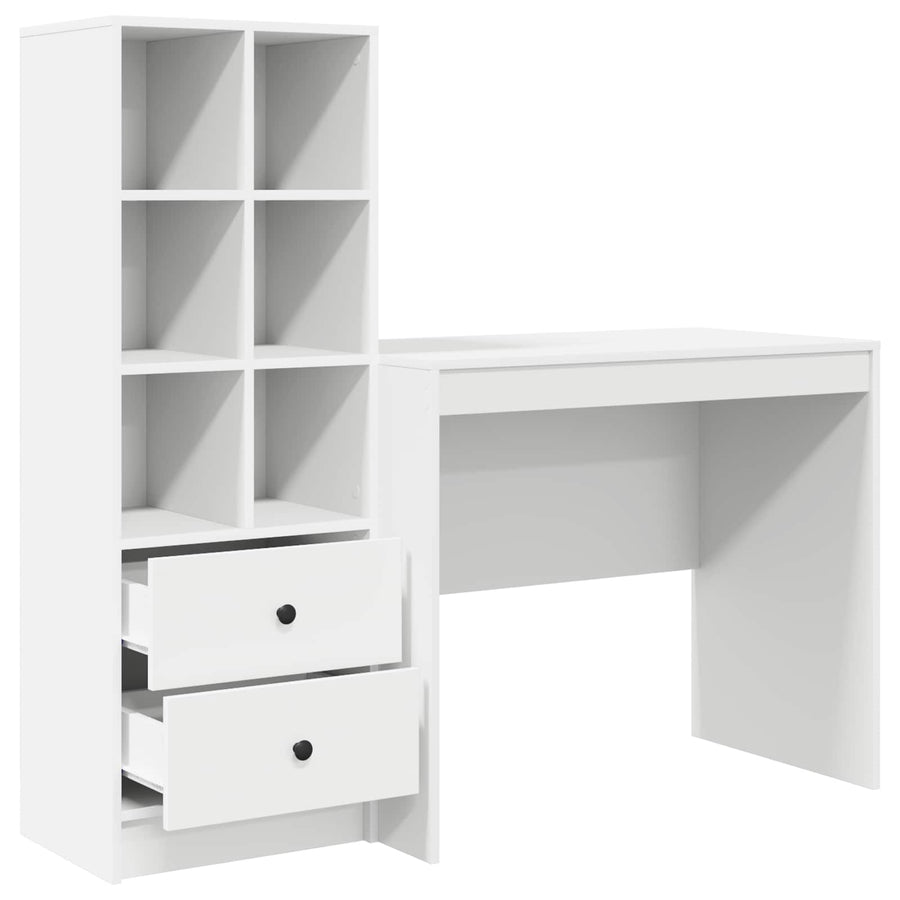 Desk White 135.5 x 50 x 127 cm 2 pcs