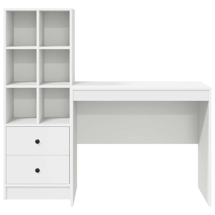 Desk White 135.5 x 50 x 127 cm 2 pcs