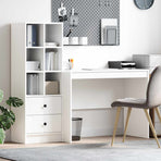Desk White 145.5 x 50 x 127 cm 2 pcs