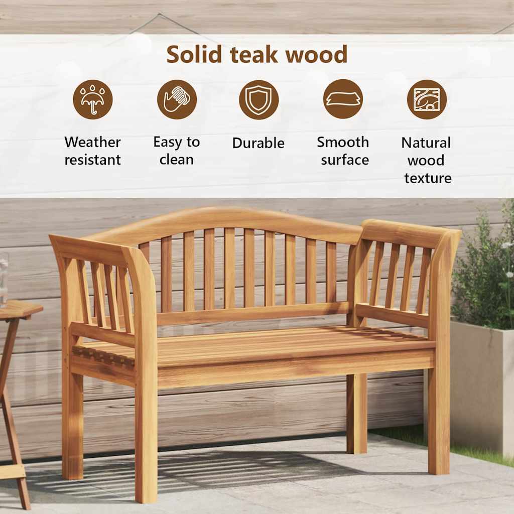 Bench Brown 120 x 53,5 x 85 cm Solid Teak wood