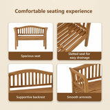 Bench Brown 120 x 53,5 x 85 cm Solid Teak wood - Extra Image