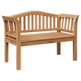 Bench Brown 120 x 53,5 x 85 cm Solid Teak wood - Front View