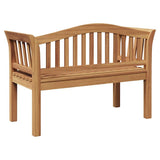 Bench Brown 120 x 53,5 x 85 cm Solid Teak wood - Close-Up Angle