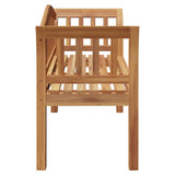 Bench Brown 120 x 53,5 x 85 cm Solid Teak wood - Rear View