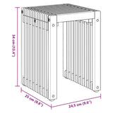 Nest of Side Tables Stackable 3 pcs Brown 33 x 44.5 x 51 cm - Extra Image