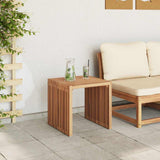 Garden Side Table Brown 45 x 42.5 x 45 cm Solid teak wood - Top-Down View