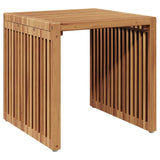 Garden Side Table Brown 45 x 42.5 x 45 cm Solid teak wood - Front View