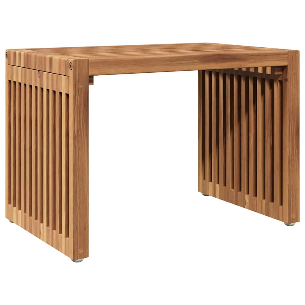 Garden Side Table Brown 50 x 32,5 x 35 cm Solid Teak Wood