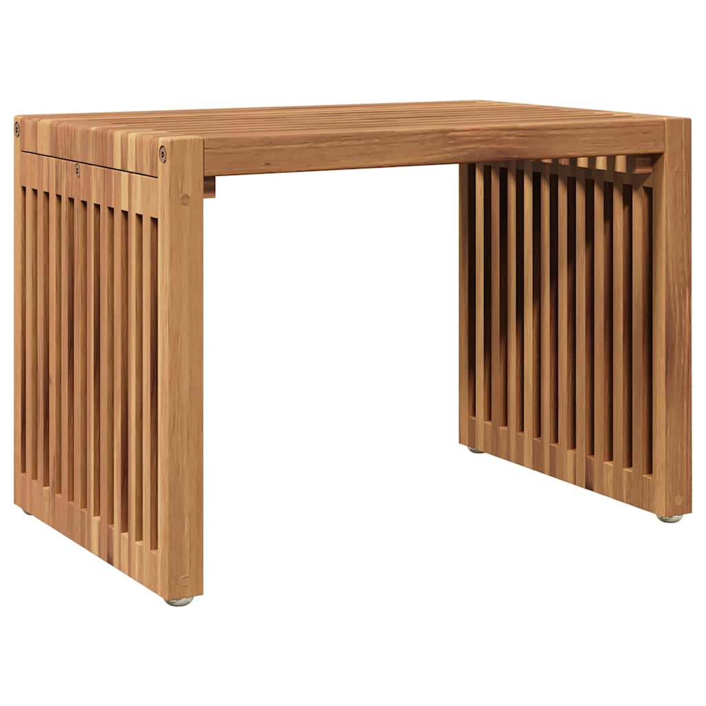 Garden Side Table Brown 50 x 32,5 x 35 cm Solid Teak Wood