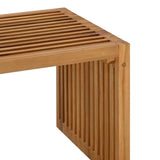 Garden Side Table Brown 70 x 37,5 x 35,5 cm Solid Teak Wood